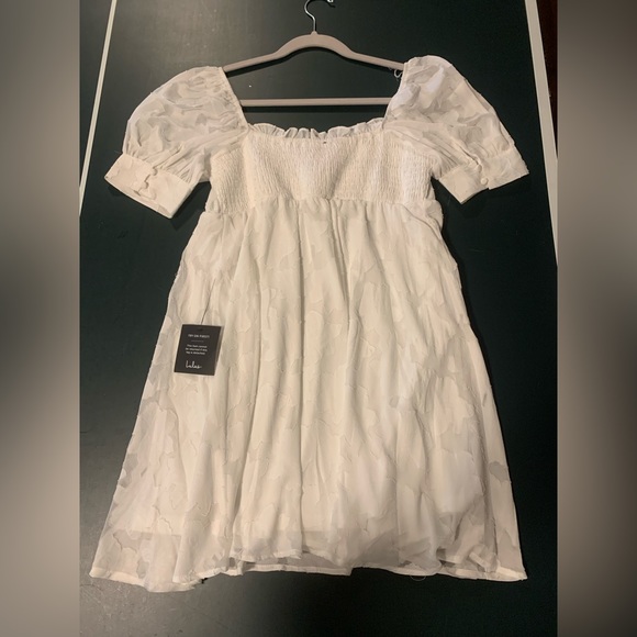 Lulu’s White Mini Dress - Picture 2 of 3